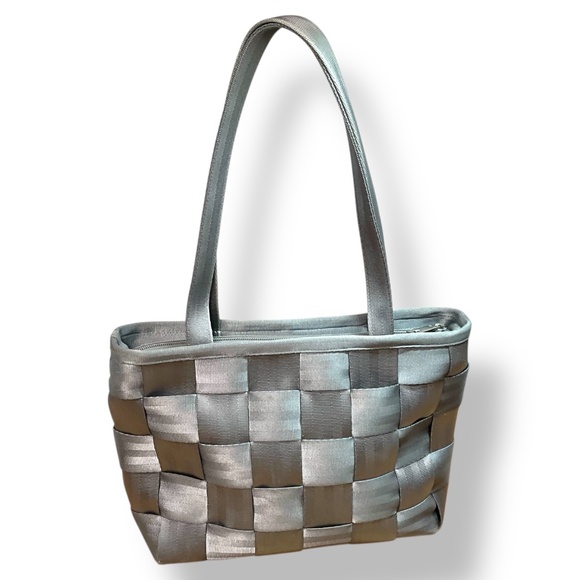 HARVEYS Taupe Grey Original Seatbelt Bag Shoulder Bag Tote Satchel Zip Top Close - Picture 3 of 13
